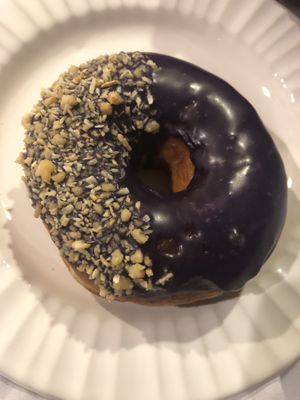 Ube donut  at Donatsu in Los Angeles