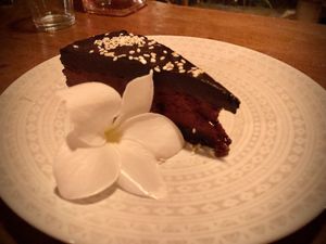Raw Beetroot & Chocolate cake  at Blue Earth Village in Bunutan