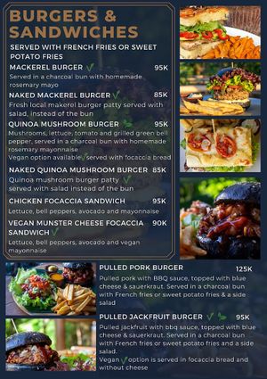 Burger  at Blue Earth Village in Bunutan