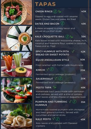 Tapas  at Blue Earth Village in Bunutan