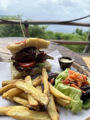 Jackfruit sandwich  at Blue Earth Village in Bunutan