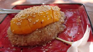 Sticky rice (very good) at Blue Earth Village in Bunutan