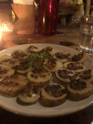 Salty potatoes  at Blue Earth Village in Bunutan