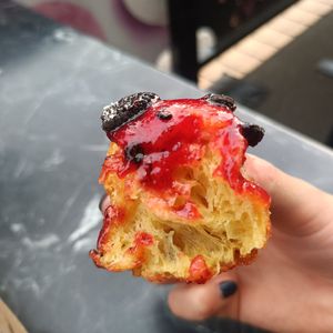 oreo jam doughnuts - so fluffy at Vermont Pizzeria in Vermont