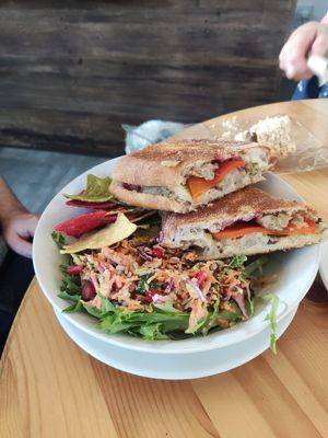 Christmas panini at Pixie Bakes Cakery and Coffee Shop in Tintwistle