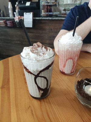 Milkshakes at Pixie Bakes Cakery and Coffee Shop in Tintwistle