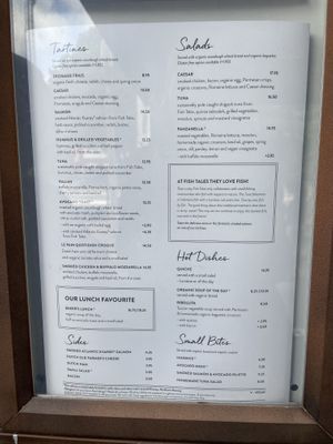 Menu  at Le Pain Quotidien - East in Amsterdam