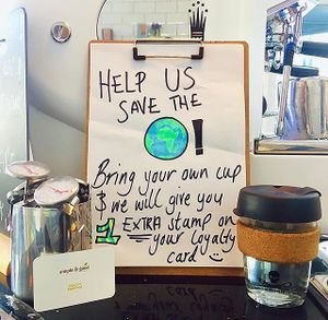 Bring your own cup and get two stamps instead of one when you buy a hot drink! at Simple and Good in Enfield