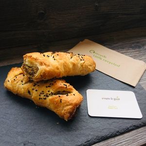 Sausage rolls at Simple and Good in Enfield