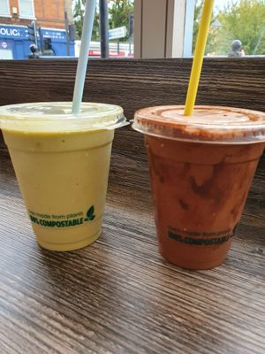 Vegan pistachio and rocky road milkshakes at Simple and Good in Enfield