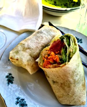 Peanut butter & ginger wrap.  at Made with Laf in Bratislava