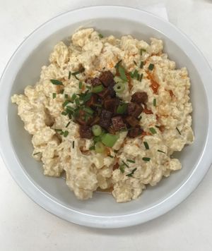 Vegan halusky at Made with Laf in Bratislava