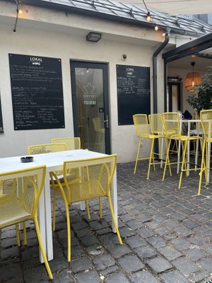 Entrance through another restaurant   at Made with Laf in Bratislava