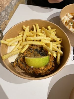 Fish and chips  at Made with Laf in Bratislava