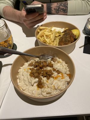 ‘Fish’ & chips, halušky  at Made with Laf in Bratislava