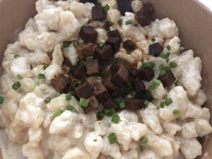 Vegan halusky (takeaway)  at Made with Laf in Bratislava