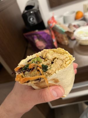 Tempeh burrito  at Made with Laf in Bratislava