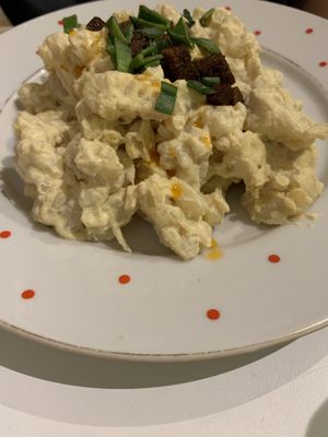 Vegan halušky at Made with Laf in Bratislava