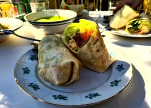 Beyond meat tzatziki wrap.  at Made with Laf in Bratislava