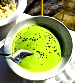 Raw peas soup. at Made with Laf in Bratislava