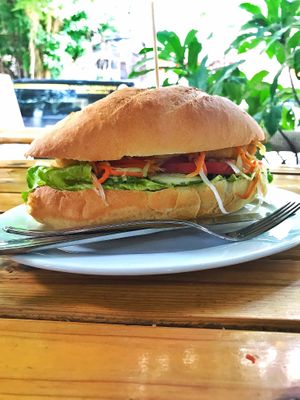 Tofu banh mi at The Little Leaf in Cat Ba