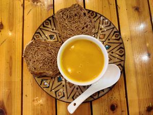 Pumpkin soup at The Little Leaf in Cat Ba
