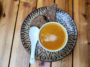 Pumpkin soup at The Little Leaf in Cat Ba