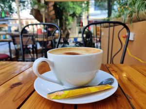 Local coffee with coconut milk at The Little Leaf in Cat Ba