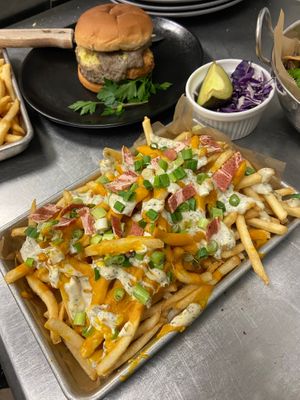 Loaded cheese fries at Modern Shaman in Whittier