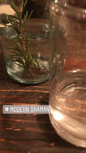 Rosemary-infused water at Modern Shaman in Whittier