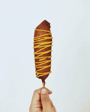 "Happy the Corndog" at Modern Shaman in Whittier