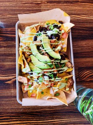 Jackfruit nachos  at Modern Shaman in Whittier