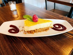 Mango cheesecake  at Modern Shaman in Whittier