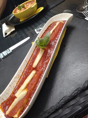 Vegan cannelloni at Il Caminetto Terra Mia in Linz