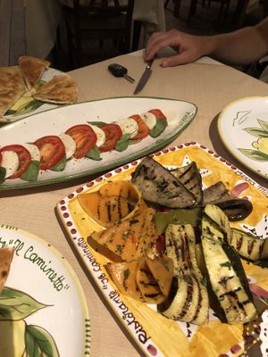 Rice mozzarella caprese & grilled veggies at Il Caminetto Terra Mia in Linz