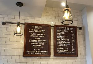 menu   at Hazel & Jade Bakery in San Diego