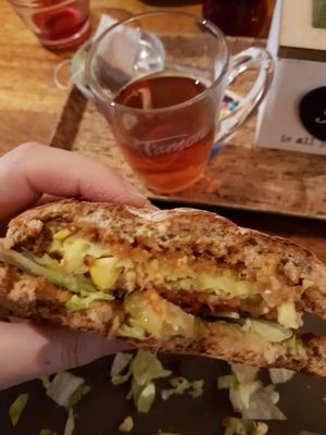 Vegan avocado burger at Witte Broodje in Geleen