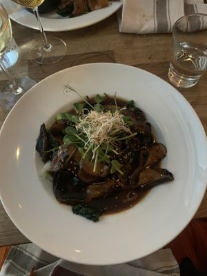 Portobello in szechuan sauce at Magnolia in Stockholm