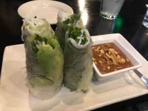 Vegetable & Avocado Spring Rolls (vegan) at Holy Basil Pho in Oakland