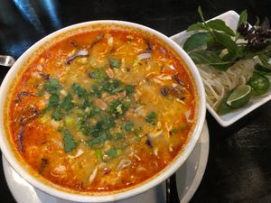 Vegan Chili Coconut Peanut Soup at Holy Basil Pho in Oakland