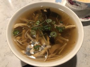 Hot sour soup  at Zen Garden in Great Neck