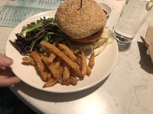 Vegan burger  at Zen Garden in Great Neck
