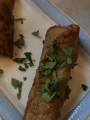 Vegan Taiwanese minced chicken roll  at Zen Garden in Great Neck