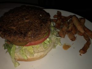 Zen signature burger vegan  at Zen Garden in Great Neck
