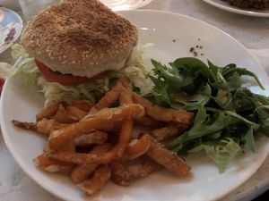 Zen signature vegan burger  at Zen Garden in Great Neck