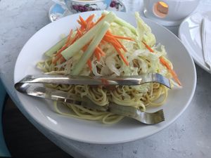 Sesame cold noodle with peanut butter  at Zen Garden in Great Neck