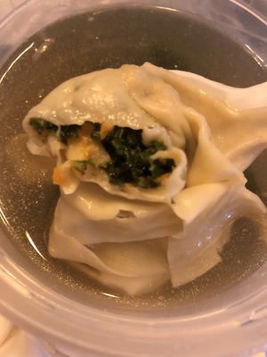 Wonton soup  at Zen Garden in Great Neck