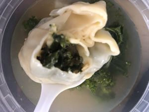 Wonton soup  at Zen Garden in Great Neck