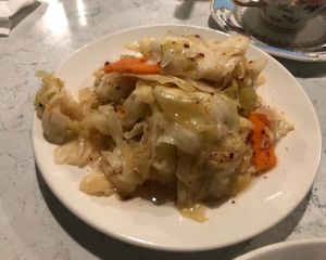 Vegan homemade kimchi   at Zen Garden in Great Neck