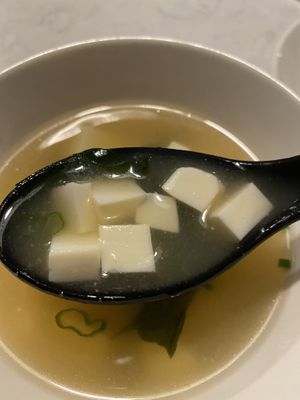 Miso tofu soup (small)  at Zen Garden in Great Neck